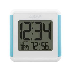 lot 22668 image: La Crosse Technology 515-1912 Splash-Proof Shower Cube Atomic Clock with Temperature & Humidity - Retail $26