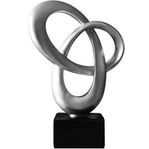 lot 22678 image: Dosker Knot Decor Mobius Stripe Statue,Modern Abstract Sculpture for Home Decor,Coffee Table Decor for Living Room,Office(Silver)