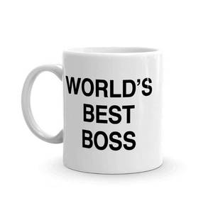lot 33282 image: Worlds Best Boss Funny Coffee Mug - BeBr Bosses Day Gifts Ideas -Novelty Present For My Greatest Boss Male or Female, Men, Great Office Gift Mugs,Birthday,Leaving or Home Daily Use 11 oz Ceramic Mug - Retail $16