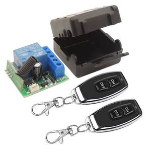 lot 33311 image: DieseRC 433Mhz Universal Wireless Remote Control Switch DC 12V 1CH RF Relay Receiver Module with 2 Transmitters, EV1527 Learning Code Remote Switch - Retail $15