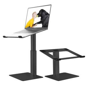 lot 33316 image: VECOFO Laptop Stand for Desk, Ergonomic Aluminum Laptop Stand Adjustable Height from 7-15, Sitting and Standing Laptop Riser for 10-17 Notebook no hardware see picture.  - Retail $30