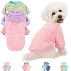 lot 58651 image: Dog Sweater, 3 Pack Dog Sweaters for Small Medium Dogs or Cat, Warm Soft Flannel Pet Clothes for Dogs Girl or Boy, Dog Shirt Coat Jacket (Medium, PinkPurpleLight Green) - Retail $10