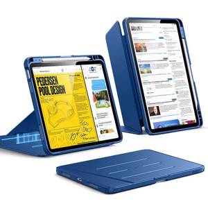 lot 58658 image: ESR for iPad Air 11 Inch Case M4M3M2 (202620252024), iPad Air 5th4th Gen Case (20222020), Vertical Stand Cover, Multi Stand Angles, Ultra-Stable Cover with Pencil Holder, Flip Series, Blue - Retail $32