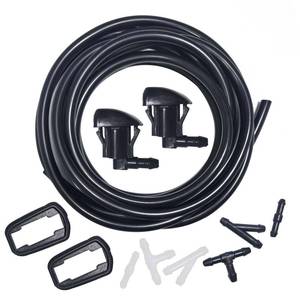 lot 58664 image: Front Windshield Washer Nozzles Kit for GMC Acadia 07-17, Traverse 09-14, Malibu 08-12, Enclave 08-17, SRX 10-16 15247800, 25823360 Wiper Spray Washer Jet with 3M Fluid Hose & 6 Connectors - Retail $15