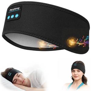 lot 58671 image: Perytong Sleep Headphones Wireless, Bluetooth Sports Headband Headphones with Ultra-Thin HD Stereo Speakers Perfect for Sleeping,Workout,Jogging,Yoga,Insomnia, Air Travel, Meditation (Black) - Retail $16
