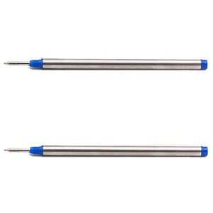 lot 58710 image: CaoDuRen 113mm (4.42) x 6mm (0.24), 0.5 Tip, Compatible Rollerball Pen Refills Compatible with Mont Blanc, German Ink, fit to 105159107878MNB107878 M710 H-12 M401M506 P163 (Blue 2PCS) - Retail $8