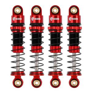 lot 58712 image: INJORA 39mm Shocks- Aluminum Threaded Shock Absorber Oil Damper for Axial SCX24 FMS FCX24M 124 RC Crawler Car Upgrade Parts(Red,Black) - Retail $17