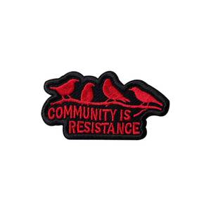 lot 58715 image: SEWOPEW Community is Resistance Hook and Loop Patch for Backpacks Hats Vest Dog Harness Bags, Size 3 Sewing Patches, Human Rights Tactical Appliques for Clothes, Embroidery Patch, Gifts for LGBT Gay