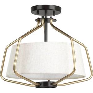 lot 26018 image: Progress Lighting - Two Light Semi-Flush Convertible - Close-to-Ceiling - Hangar