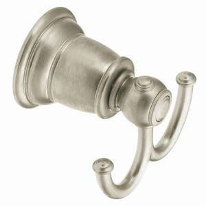 lot 26028 image: Moen Yb5403 Kingsley Double Robe Hook, Nickel