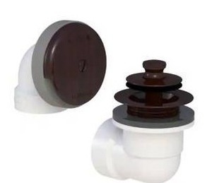 lot 26035 image: Watco 601 Series PVC Foot Actuated Stopper Kit, 601-FA-PVC-WI, Wrought Iron