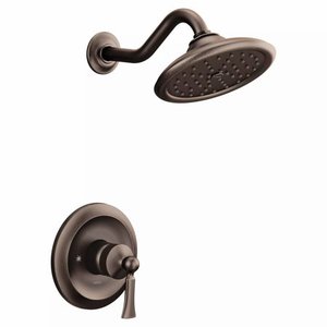 lot 26042 image: Moen Ut35502ep Wynford Single Function Pressure Balanced Valve Shower Trim- Bronze