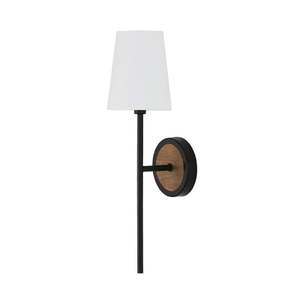 lot 26045 image: Capital Lighting 650811-709 Jonah 20  Tall Bathroom Sconce - Light Wood  Matte Black