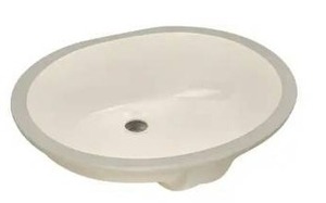 lot 26077 image: Ruben 17 Inch Oval Undermount Sink, White