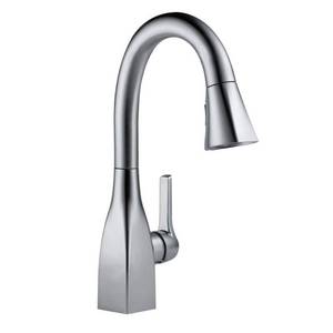 lot 26079 image: Delta Mateo Single Handle Pull-Down Bar  Prep Faucet  Arctic Stainless