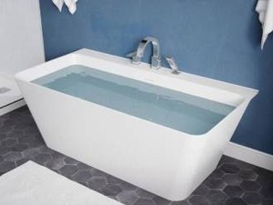 lot 26096 image: Anzzi Freestanding Soaking Bathtub, 66.93L x 31.5W