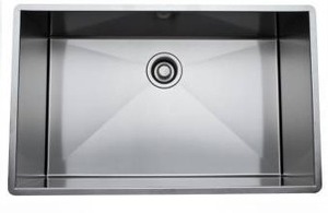 lot 26110 image: Rohl Single Bowl Stainless Steel Sink, Approximately 31.5 W x 19 38 D x 9.75 Inch
