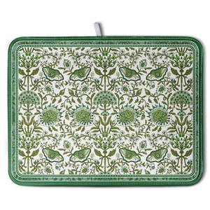 lot 3480 image: Green Floral Dish Drying Mat for Kitchen Counter 18x24 Inch Spring Summer Flowers Drying Mats Microfiber Absorbent Dish Drainer Pad Reusable Washable Dish Draining Mat for Coffee Bar Sink - Retail $17