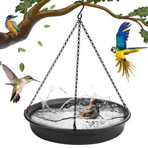 lot 3509 image: Hanging Bird Bath Hanging Bird-Feeder - CARGEN Garden BirdBath Tray Wildlife Feeder Plate Water Bowl or Water Bowl for Outdoors Garden Patio Decoration CHAIN NOT INCLUDED - Retail $8
