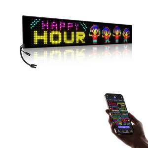 lot 3518 image: Large Programmable LED Sign, P10 Resolution Indoor Windows LED Signs, Bluetooth APP, for Business Bars Gaming Rooms Restaurants Festivals Cars (39x 8) - Retail $100