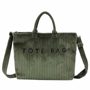 lot 3532 image: Corduroy Tote Bag for Women Letter Print Tote Bag Large Soft Crossbody Bags Trendy Handbag for Work Travel Hobo Bags
