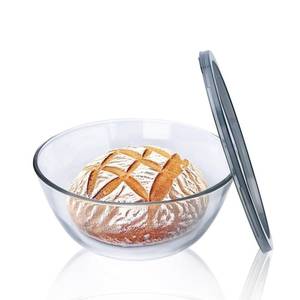 lot 3551 image: Ajrwiiy Large Glass Bowl for Sourdough Bread Making, 4.7 Quart Glass Mixing Bowl for Sourdough Bread with Lid, Clear Breads Proofing Bowl with Covers, Ideal for Kitchen, Storage - Retail $40