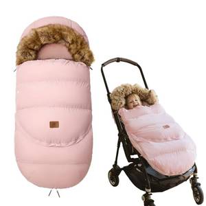 lot 3566 image: Fairy Baby Winter Cold Universal Stroller Bunting Bag for Baby Toddler-Waterproof Windproof Car Seat Cover Stroller Footmuff - Dog Outdoor Sleeping Bag with Oversized Fur Collar (Pink) - Retail $80
