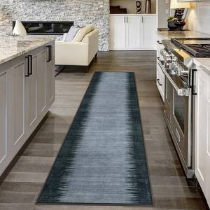 lot 3571 image: Lahome Modern Washable Runner Rug 2.5x10, Soft Washable Ultra-Thin Non Slip Hallway Runners, Ombre Print Long Home Decor for Kitchen Bedroom Bathroom Laundry Juliette - Retail $50