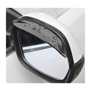lot 3599 image: NYTKL 2 PCS Mirror Rain Visor Eyebrow, Rainproof PVC Side Mirror Guards Visor Eyebrow Protector, Auto Exterior Carbon Fiber Rearview Mirrors Rain Cover for Car Truck SUV (Black) - Retail $5