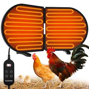lot 3612 image: Alpcouts Chicken Coop Heater for Winter, Foldable Flat-Panel Radiant Heater for Chicken Coop with Timer &amp Temp Adjustable, Smart Large Chick Heaters with 2 Heating Plates for Chick Kitten Pet Animal