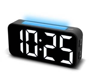 lot 3619 image: Topski Loud Alarm Clocks for Bedrooms Heavy Sleepers, Digital Clock with Night Light, Large Display, Dual Alarm, Snooze, Dimmable Bedside Alarm Clock for Kids Teens Boys Girls - Retail $15
