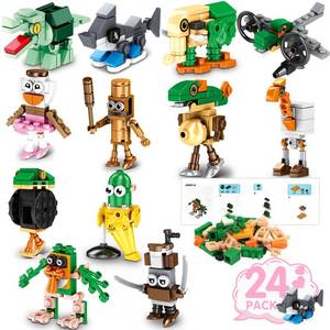 lot 3622 image: BLSFXROE 24 PCS Easter Italian Brainrot Building Blocks Set for kids, Easter Basket Stuffers,12 Unique Patterns,Fun Mini Building Blocks Toy for Kids Teens Adults - Retail $32