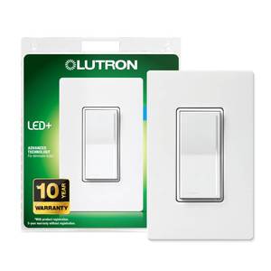 lot 3627 image: Lutron Sunnata Touch Dimmer Light Switch with Wallplate, LED Advanced Technology for LED and Incandescent, 3 WayMulti Location, STCL-153MW-WH, White - Retail $46