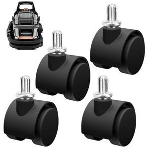 lot 3636 image: 4 Pack Castor Wheels for Bissell Little Green HydroSteam Carpet Cleaners 3605 3618 3532 3605F 3605P Replace 1638909 - Retail $6