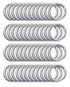 lot 3697 image: 50pcs 1 Inch Metal Spring O Rings,Round Carabiners Clips Snap Hooks for Keychains, Purse, Shoulder Bag,DIY Crafts (Silvery) - Retail $12