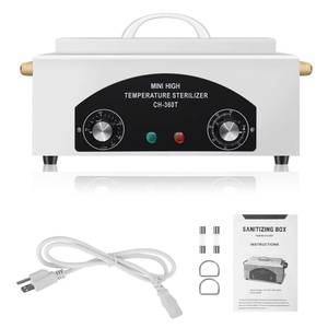 lot 3723 image: High Temperature Metal Tool Cleaning Box, 110V 300W 1.5L with Timer Manicure Pedicure SPA Salon Barber Equipment for Sundry Beauty Hair Nail Metal Tools with Handle - Retail $37
