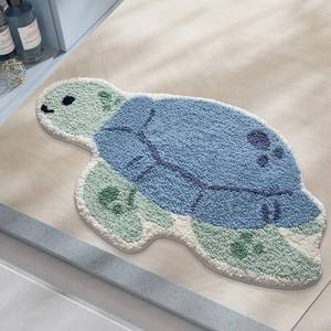 lot 3728 image: Ocean Animal Play Mat 20x33 Inch, Cute Animals Large Non Slip Super Soft Plush Area Rug for Kids Room Playroom Nursery Bedroom, Educational Washable Circular Floor Mat for Home Room Decorative - Retail $27