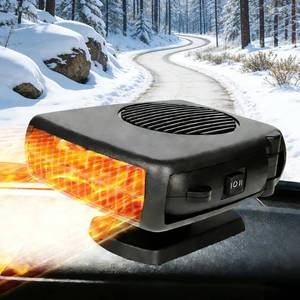 lot 3743 image: LLWAN Car Heater Defogger Fan, Portable 12V 200W, 30 Second Fast Heating, 2 in 1 Automobile Windscreen Demister, 3-Outlet Plug in Cig Lighter, Black