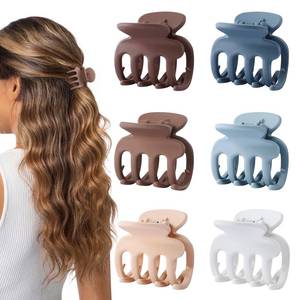 lot 3745 image: USDNICE 6 Pcs Hair Clips Small Claw Clips for Thin Hair Medium Matte Non-slip Hair Accessories for Women and Girls (Brown Blue) - Retail $8