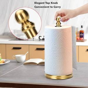 lot 3643 image: Paper Towel Holder Brushed Gold