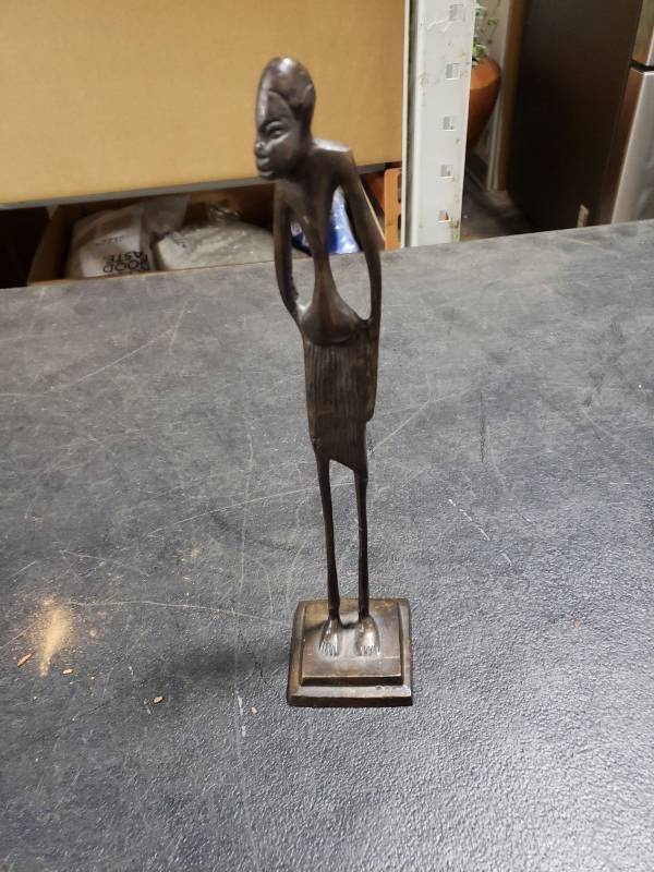lot 59 image: African Art Metal Statue