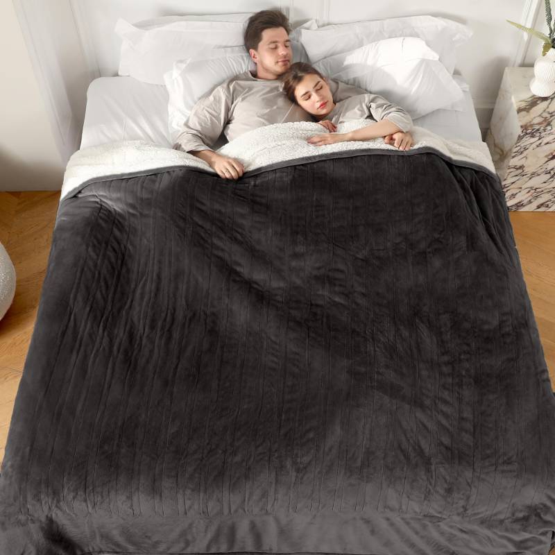 lot 9617 image: ESTINGO Electric Blanket Queen Size, 84x90 Queen Heated Blanket with Dual Control of 5 Heating Levels & 10 Hours Auto Off, Fast Heating Blanket for Home Bedding Use, Dark Gray