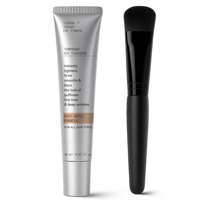 lot 9779 image: Glopink Instant Eye Tightener, Temporary Eye Firming Cream with Brush, Gentle Reduces Under-Eye Bags, Dark Circles & Wrinkles, Firms for Puffiness, Anti-Aging Formula, 0.67oz