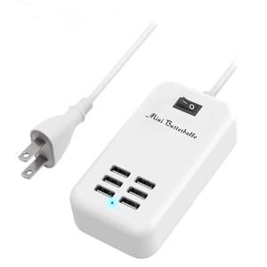 lot 3782 image: 6 Ports USB Charger Hub Desktop US Plug AC Power Wall Travel Charging Adapter Slots Charging Station Extension Socket Outlet with Cable - Retail $10