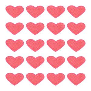 lot 3787 image: uxcell 20 Pcs Heart Iron on Patches, Cute Embroidered Sew on Applique Repair Patches Heart Shaped Transfer Patches for Clothing Jackets Hats Shoes DIY Decorations, Rose Red - Retail $5