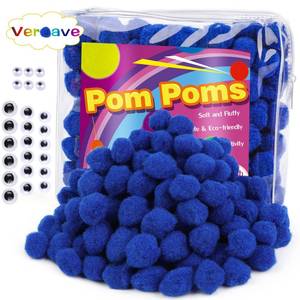 lot 3837 image: Veroave Dark Blue Pom Poms, 150PCS 1 Inch Pom Poms for Crafts, Puff Balls, Arts and Crafts Pom Pom Balls for DIY Art Creative Crafts Decorations - Retail $8