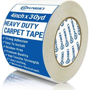 lot 3843 image: KAIWO Heavy Duty Carpet Tape Double Sided 4 INx30YD Rug Tape for Area Rugs on Carpet, Perfect Rug Gripper for Holding Area Rugs, Hardwood Floors, Outdoor Rugs, Stair Treads, White. - Retail $26