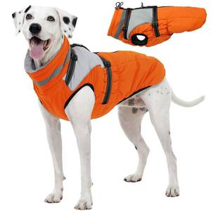 lot 3873 image: Kuoser Dog Coat, 2 in 1 Dog Jacket with Harness Built in, Winter Waterproof Puppy Puffer Jacket Snowsuit for Small Medium Large Dogs, Cold Weather Reflective Pet Fleece Hunting Vest with Zipper