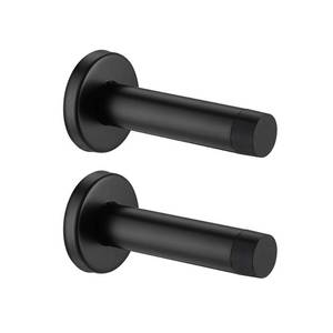 lot 3876 image: JQK Door Stopper Black, 304 Stainless Steel Thicken 1mm Sound Dampening Door Stop Bumper Wall Protetor 10 Pack, Matte Black, DSB5-PB-P10 - Retail $40