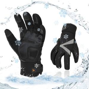 lot 3887 image: Vgo... 1-Pair -4 or above 3M Thinsulate C100 Lined High Dexterity Touchscreen Synthetic Leather Winter Warm Work Gloves, Waterproof Insert (Size XXL, Black, SL8777FW) - Retail $20